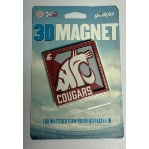 YouTheFan NCAA Washington State Cougars 3D Logo Series Magnet